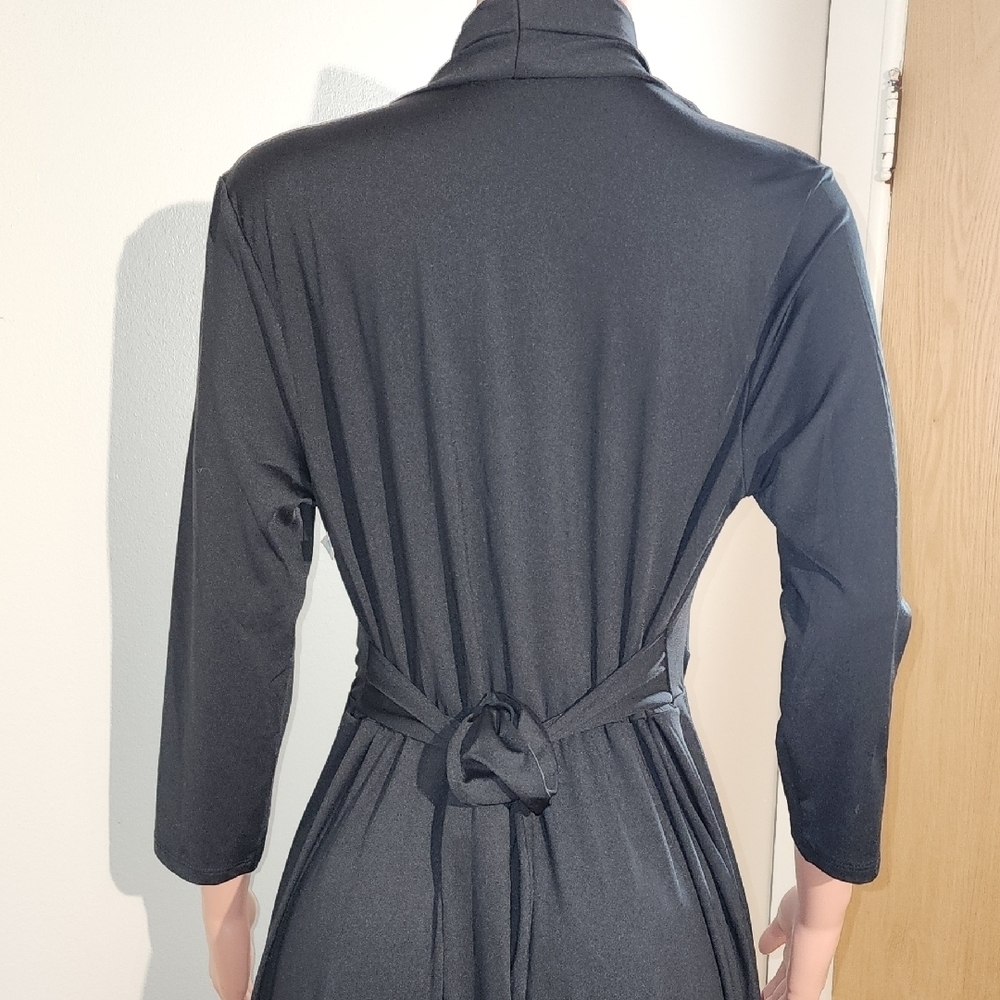 Chic Black Long Sleeve Dress - Picture 5 of 9